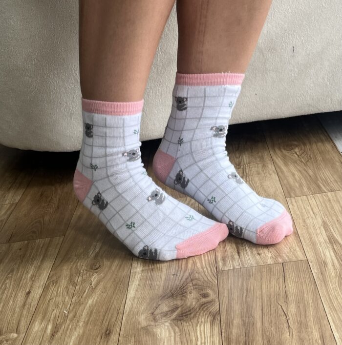 meia cano medio estampado branco ursinho meia cano medio estampado branco ursinho