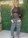 body tule strass preto
