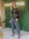 body tule strass preto