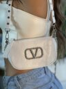 bolsa v strass branco