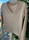 blusa flanelada gola v ully bege