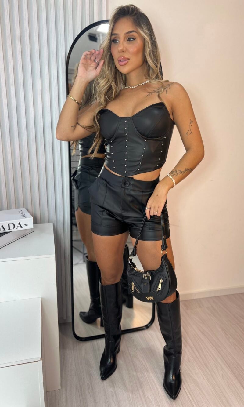 corselet courino cassia preto corselet courino cassia preto