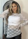 blusa renda branco