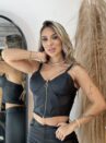 cropped courino aurora preto