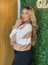 blusa cropped tricot jÉssica bege listras