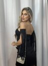 vestido manguito barretos preto