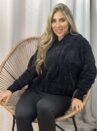 blusa mousse capuz diana preto