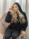 blusa mousse capuz diana preto