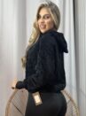 blusa mousse capuz diana preto