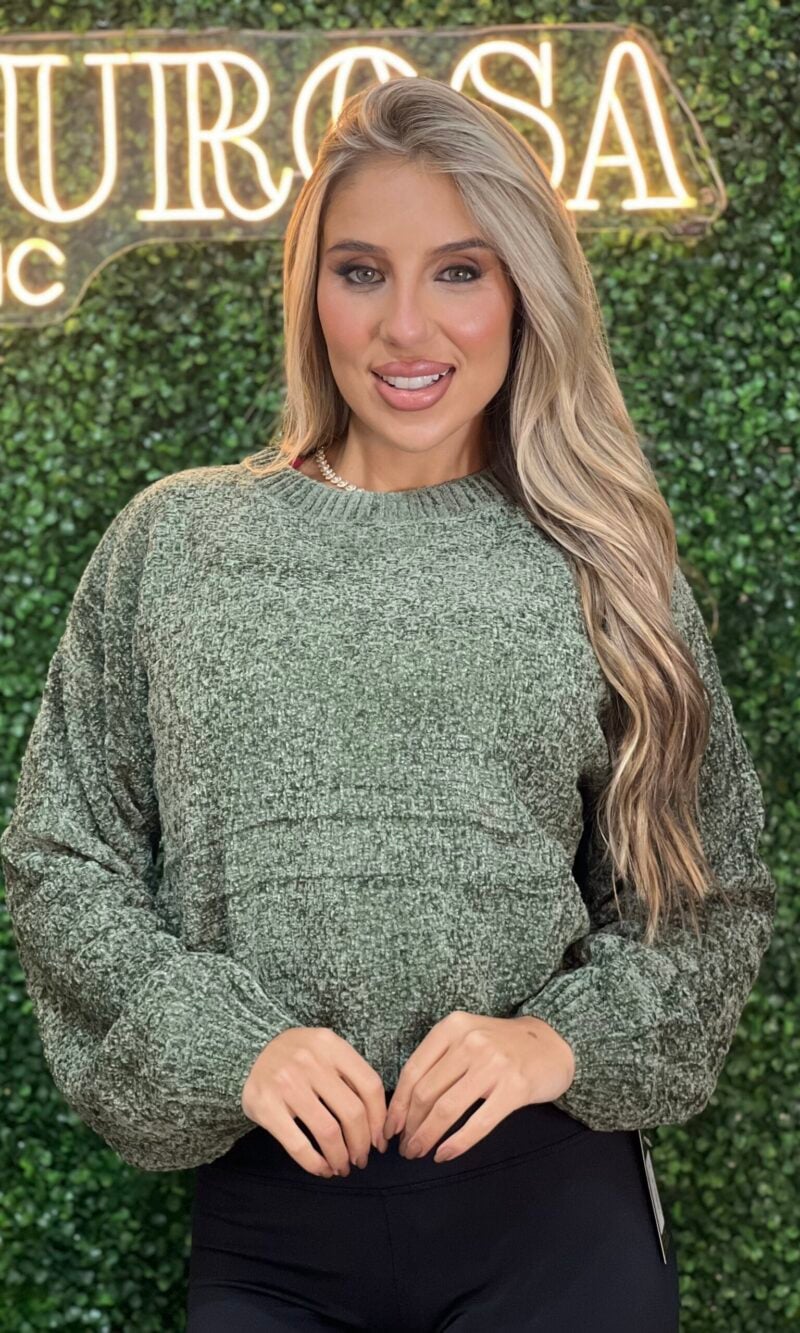 blusa tricot mousse camile verde