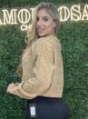 blusa tricot mousse camile bege