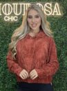 blusa mousse capuz diana terracota