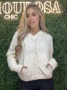 blusa mousse capuz diana off white