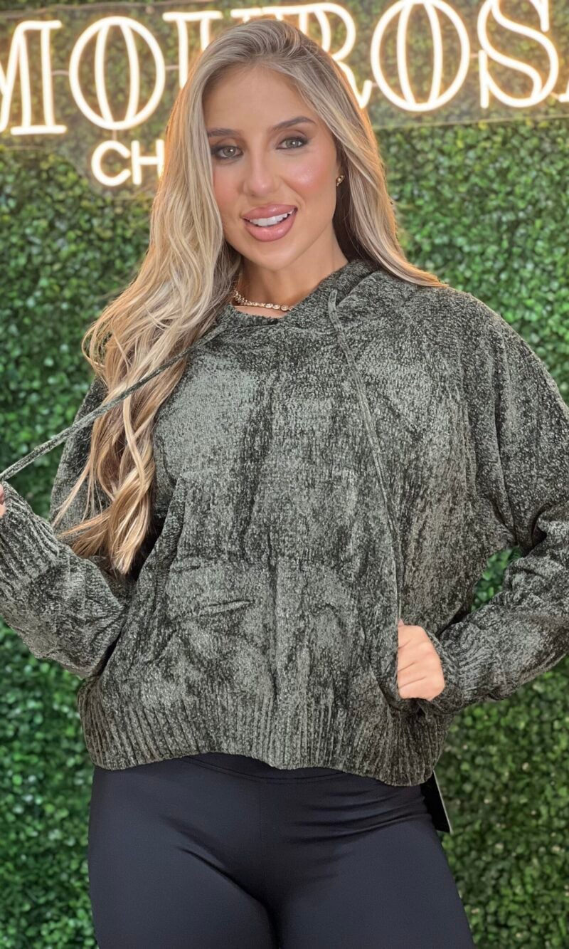 blusa mousse capuz diana verde