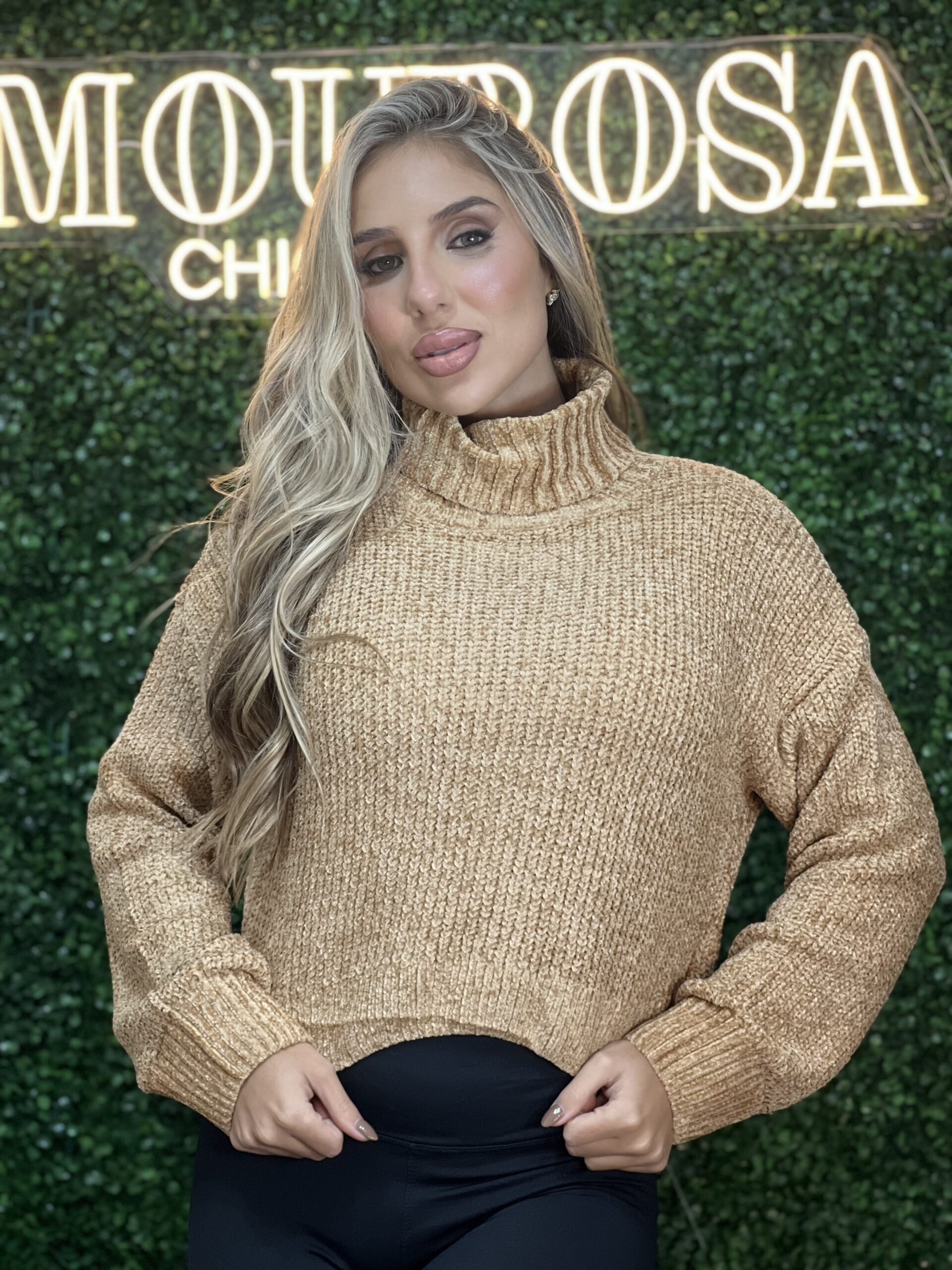 cropped tricot mousse nara bege cropped tricot mousse nara bege
