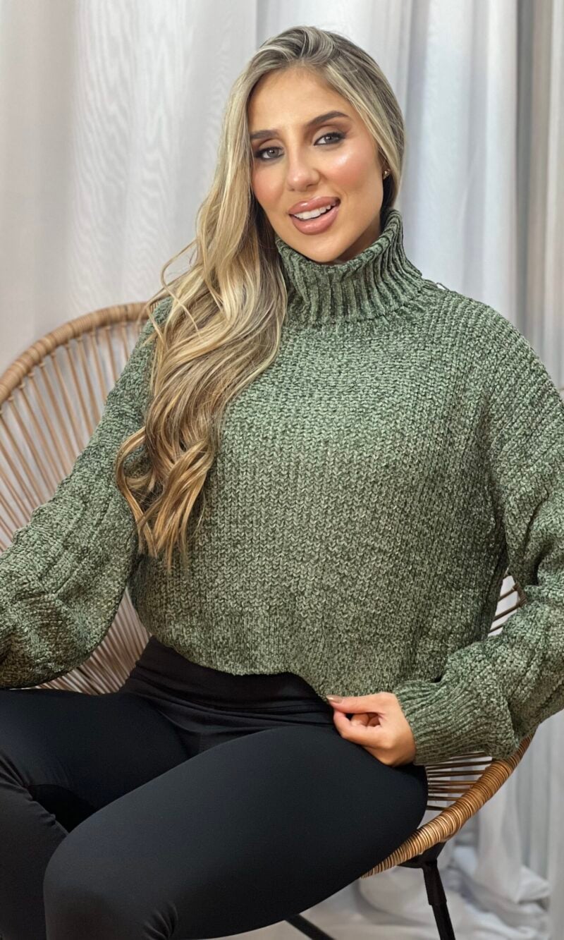 cropped tricot mousse nara verde