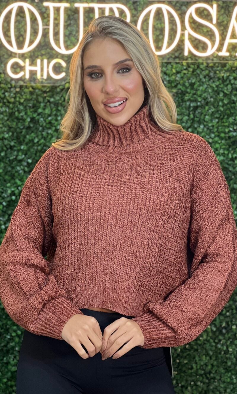 cropped tricot mousse nara terracota