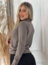 blusa modal iris cinza