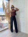 cropped regata marrom