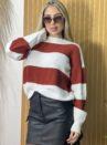 blusa cropped tricot jessica terracota listras
