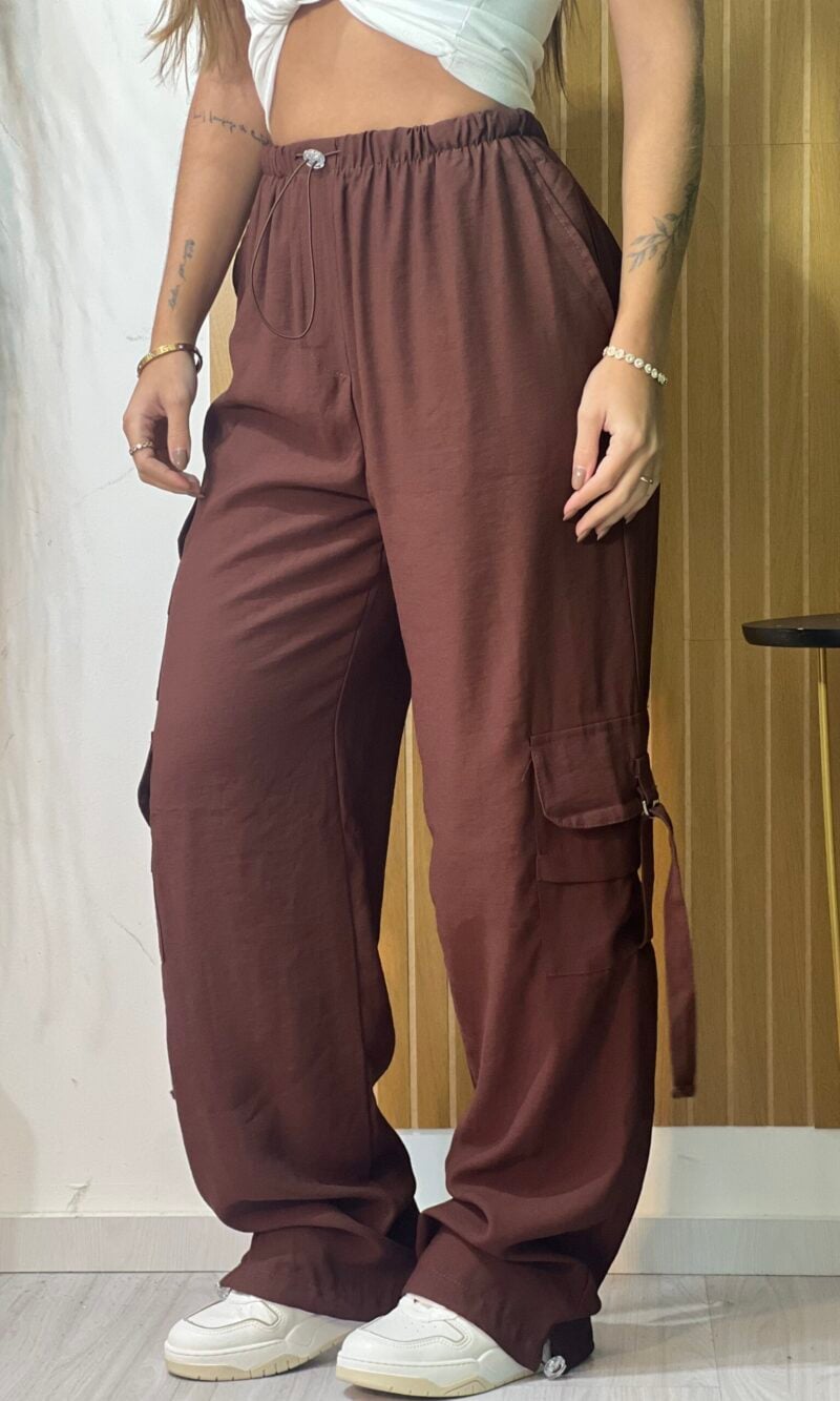 calca pantalona milena marrom calca pantalona milena marrom