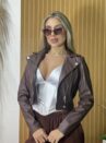 jaqueta courino paty marrom