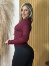blusa modal gola polo bordo
