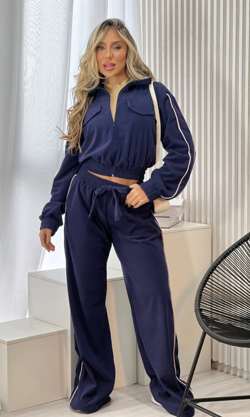 conjunto cotele fernanda azul marinho