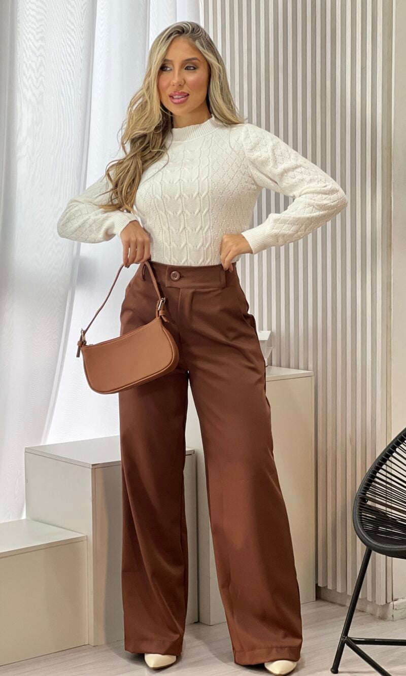 blusa tricot modal joice off white