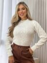 blusa tricot modal joice off white