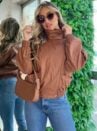 jaqueta tendencia courino caramelo