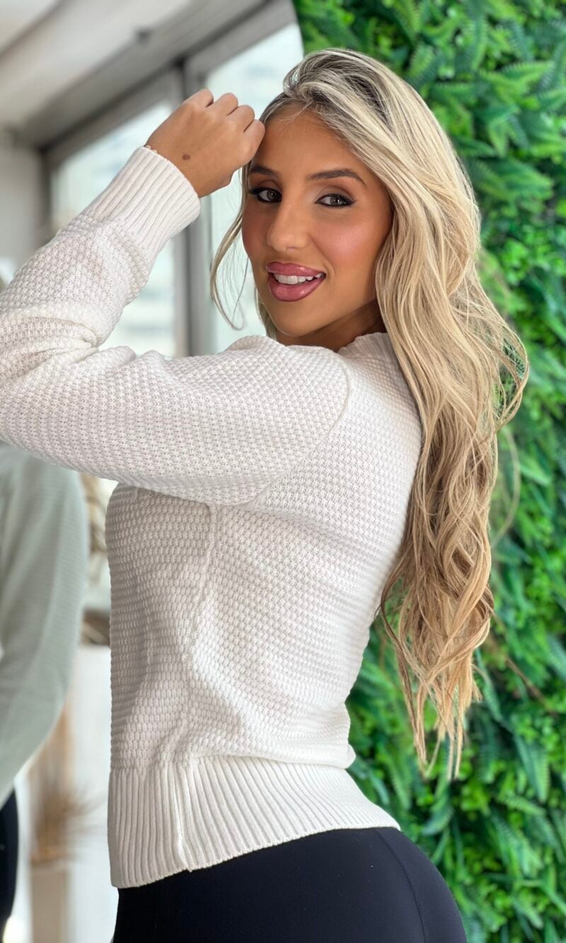 blusa tricot modal joice off white