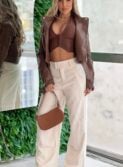 calca alfaiataria celeste off white