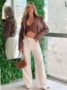 cropped courino quiara marrom