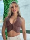 cropped courino quiara marrom