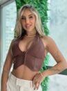 cropped courino quiara marrom