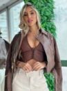cropped courino quiara marrom