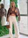 cropped courino quiara marrom