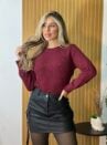 blusa tricot modal joice bordo