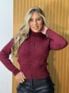 blusa tricot modal joice bordo