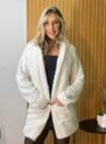 casaco alongado teddy off white