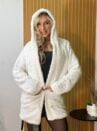casaco alongado teddy off white
