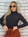 blusa flanelada gola alta fiorella preto