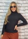 blusa flanelada gola alta fiorella preto