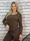 blusa drapeada anastÁcia marrom