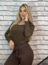 blusa drapeada anastÁcia marrom