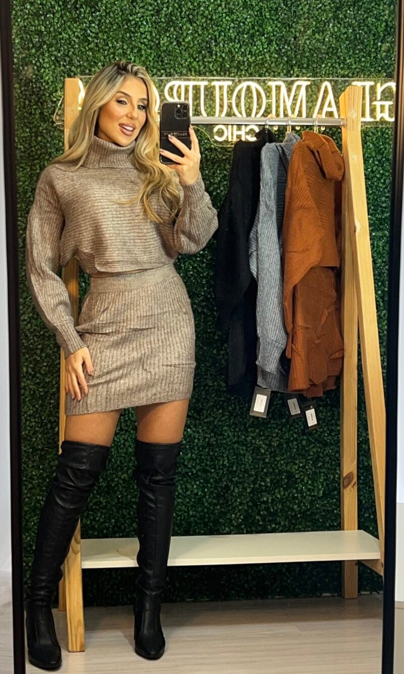 conjunto modal mousse rafa marrom mescla
