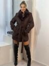 casaco parka la batida marilyn marrom