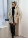 parka reversivel cotele iris bege