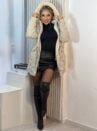 parka reversivel cotele iris bege